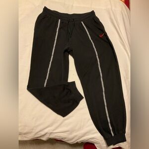 Nike Black Sweatpants with Logo Patch
